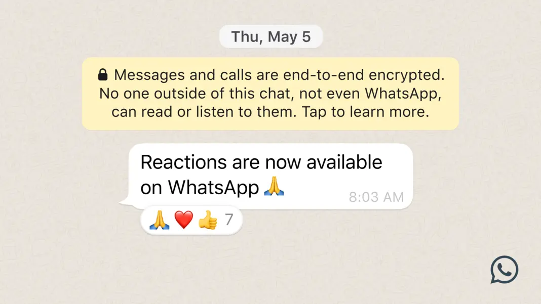 WhatsApp Update Emoji Reactions