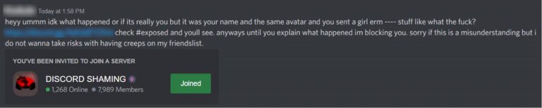 Discord Name and Shame Scam