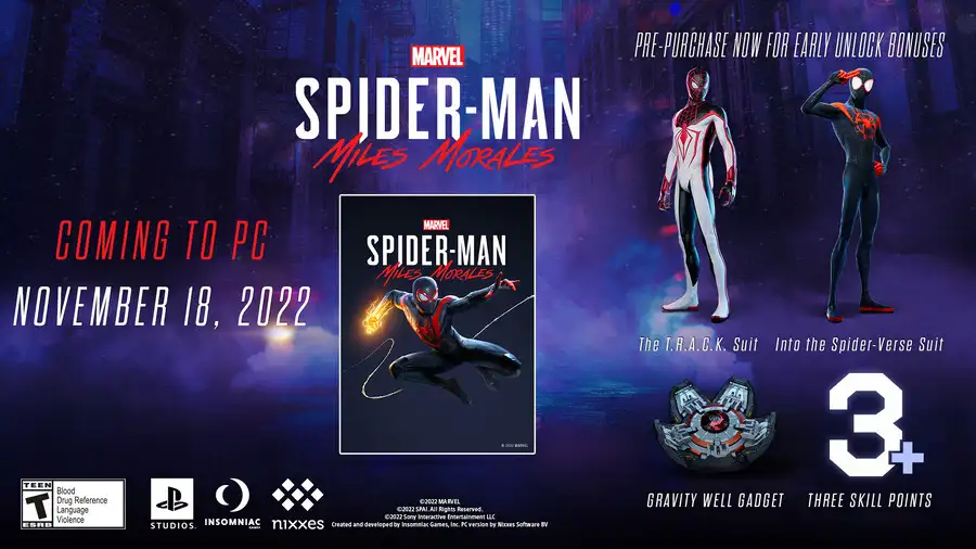 Spider-Man Miles Morales releasing November 18