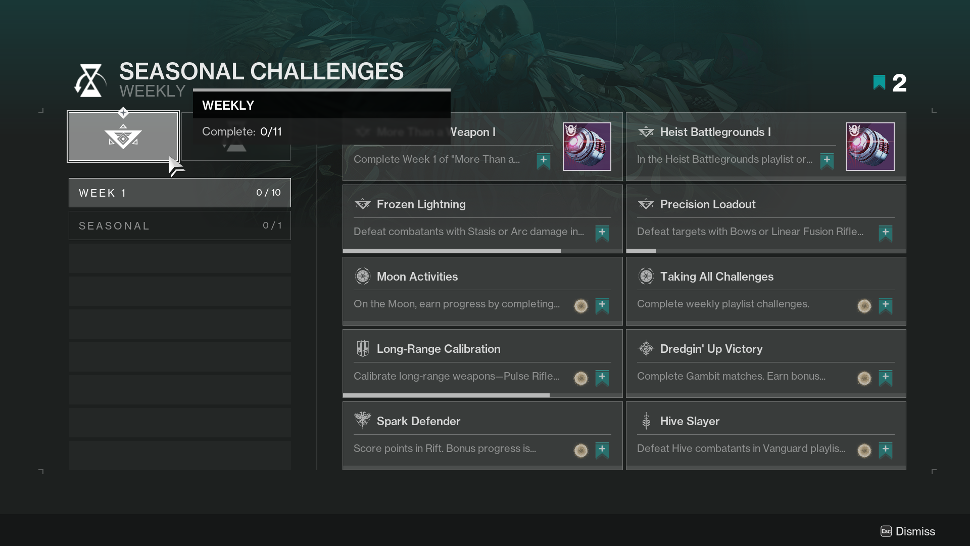 Unclaimed Challenges Flashing bug Destiny 2
